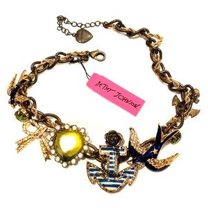 Betsey Johnson Chunky Nautical Necklace ⚓️💙🟢🔱